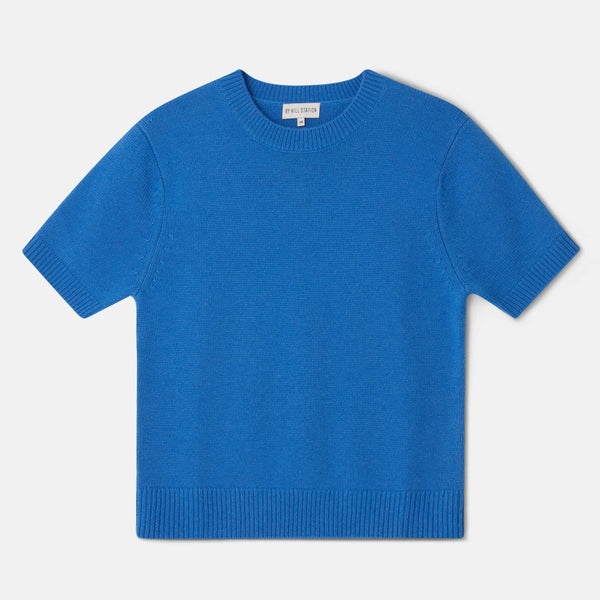 Olga Blue -  a classic round neck t-shirt